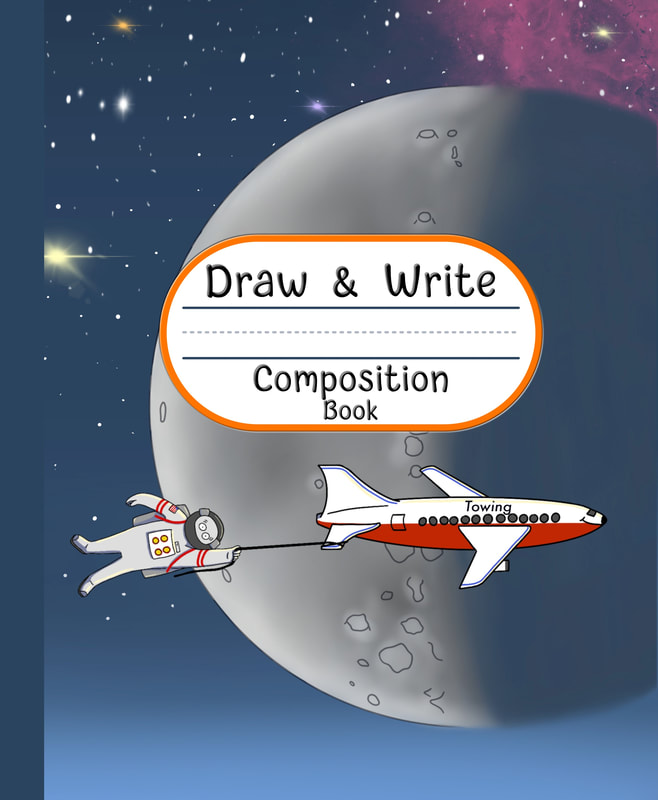 Dotted Midline with Picture Space | Space Theme | Grade K-2 104 pages